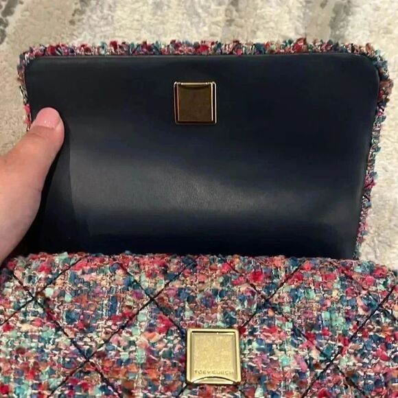NWT Multicolor Tweed Tory Burch Purse - Picture 5 of 10